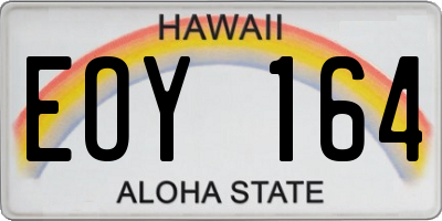 HI license plate EOY164
