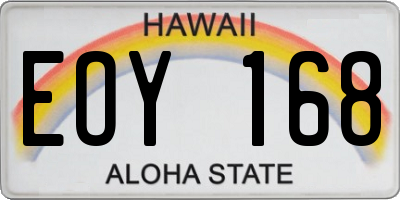 HI license plate EOY168