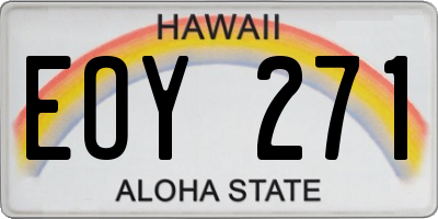 HI license plate EOY271