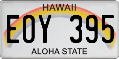 HI license plate EOY395