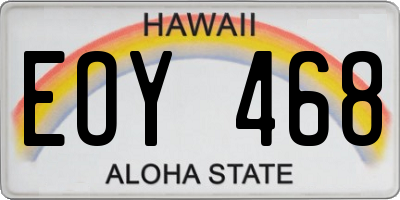 HI license plate EOY468
