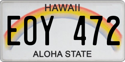HI license plate EOY472