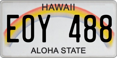 HI license plate EOY488