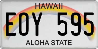 HI license plate EOY595