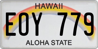 HI license plate EOY779