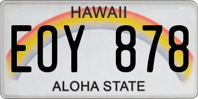 HI license plate EOY878