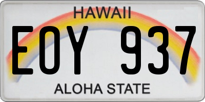 HI license plate EOY937