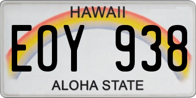 HI license plate EOY938