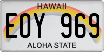 HI license plate EOY969