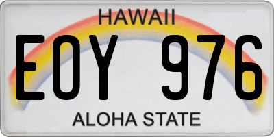 HI license plate EOY976