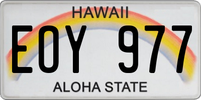 HI license plate EOY977