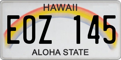 HI license plate EOZ145