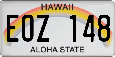 HI license plate EOZ148