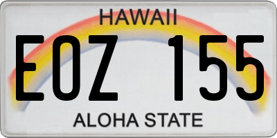 HI license plate EOZ155