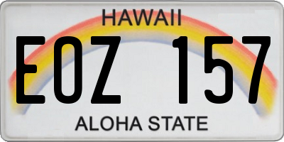 HI license plate EOZ157