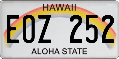 HI license plate EOZ252