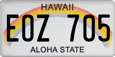 HI license plate EOZ705