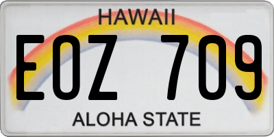 HI license plate EOZ709