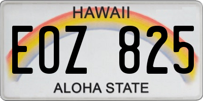 HI license plate EOZ825