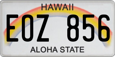 HI license plate EOZ856