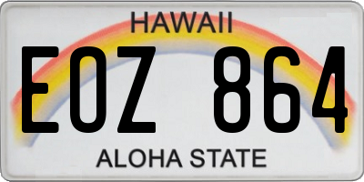 HI license plate EOZ864