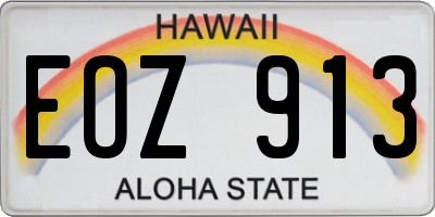 HI license plate EOZ913