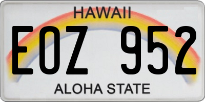 HI license plate EOZ952