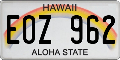 HI license plate EOZ962