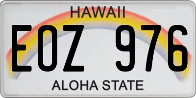 HI license plate EOZ976