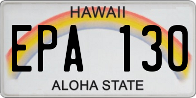 HI license plate EPA130