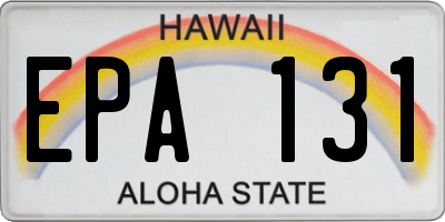 HI license plate EPA131