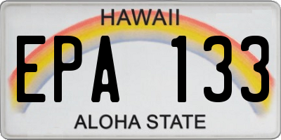 HI license plate EPA133