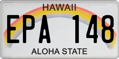 HI license plate EPA148