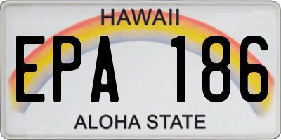 HI license plate EPA186