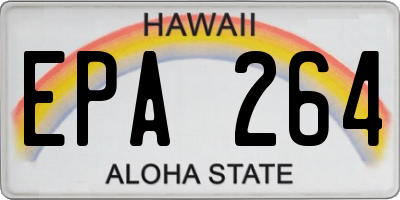 HI license plate EPA264