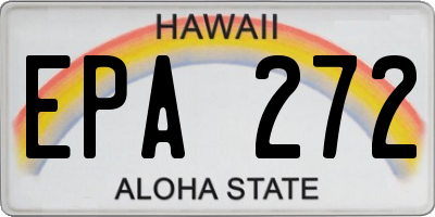 HI license plate EPA272