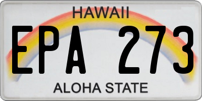 HI license plate EPA273