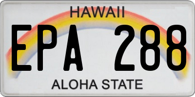 HI license plate EPA288