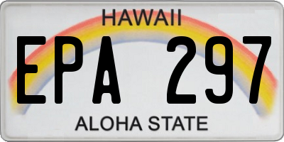 HI license plate EPA297