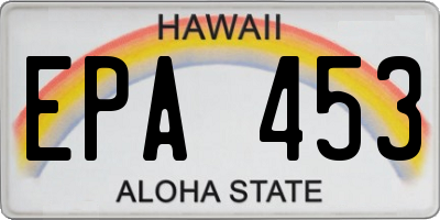 HI license plate EPA453
