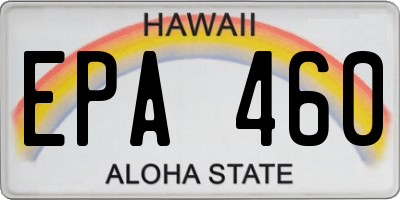 HI license plate EPA460