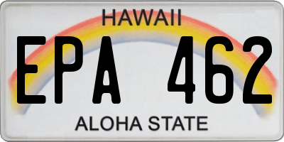 HI license plate EPA462