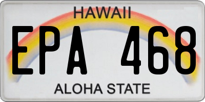 HI license plate EPA468