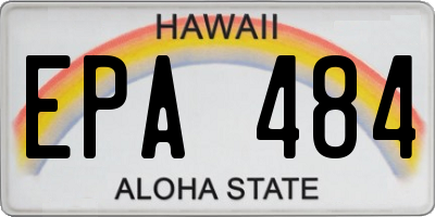 HI license plate EPA484