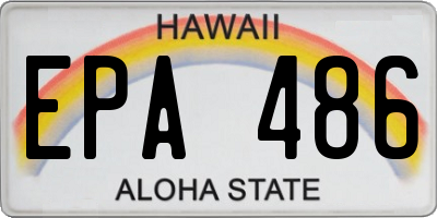 HI license plate EPA486