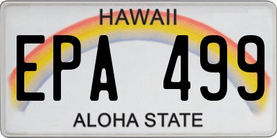 HI license plate EPA499