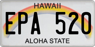 HI license plate EPA520
