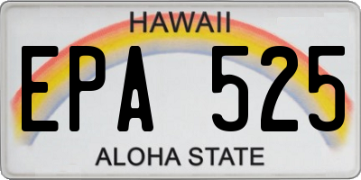 HI license plate EPA525