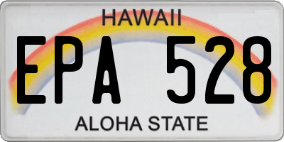 HI license plate EPA528