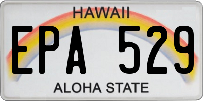 HI license plate EPA529